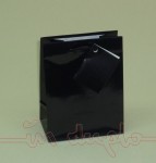 TORBA PAPIEROWA "S" czarna połysk, 11x6x14,5cm