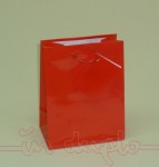 TORBA PAPIEROWA "S" czerwona połysk, 11x6x14,5cm